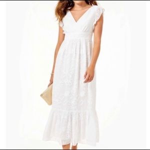 Lilly Pulitzer White Autumn Midi Dress Size 4